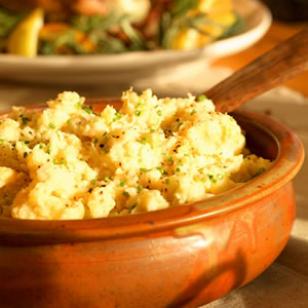 mashed root with buttermilk